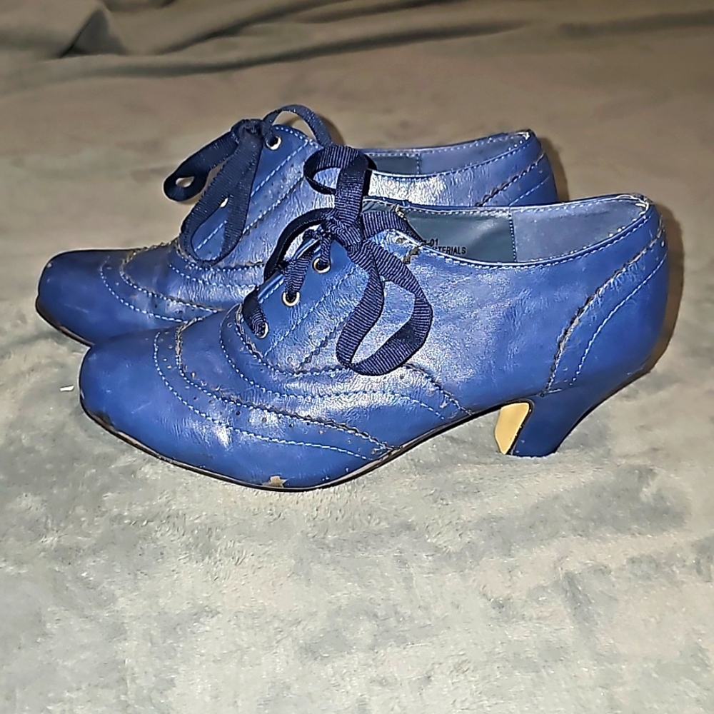Blue Kitten heels